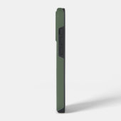 Botanisches Monogramm Initiale Grün iPhone Hülle (Linke Seite)
