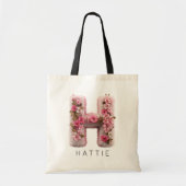 Botanisches Monogramm Junggesellinnenabschied Indi Tragetasche (Vorne)