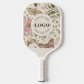 Botanisches Monogramm-Logo der modernen Wildblume Pickleball Schläger (Rückseite)