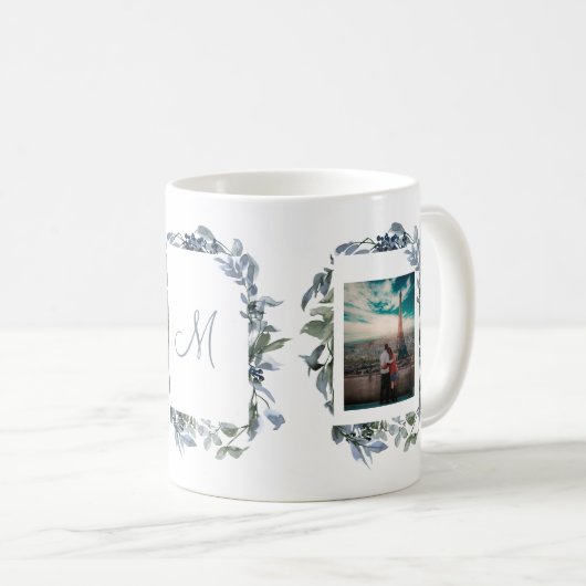 Botanisches Monogramm mit Foto Kaffeetasse (VorderseiteRechts)