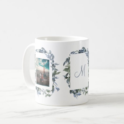 Botanisches Monogramm mit Foto Kaffeetasse (Vorderseite Links)
