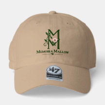 Botanisches Monogramm mit Malvenblumen-Baseballkap