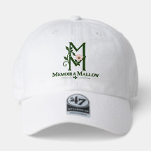 Botanisches Monogramm mit Malvenblumen-Baseballkap