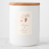 Botanisches Monogramm mit minimaler geometrischer Lebensmitteletikett (Vorderseite)