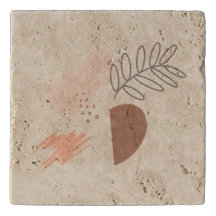 Botanisches Monogramm mit minimaler geometrischer 