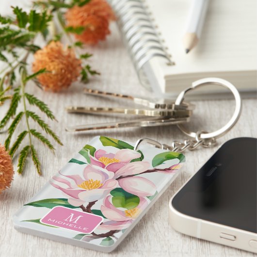 Botanisches Monogramm Schlüsselanhänger (Vorderseite rechts)