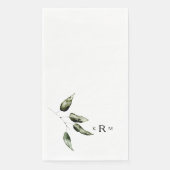 Botanisches Monogramm Serviette (Vorderseite)