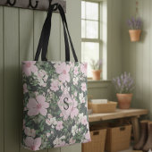 Botanisches Monogramm, Vintag lush pink Tasche