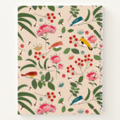 Botanisches Monogramm von handgezogenen Blütenbien Notizblock (Rückseite)