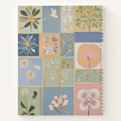 Botanisches Mosaik in Blüte Notizblock (Rückseite)