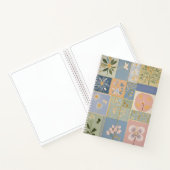 Botanisches Mosaik in Blüte Notizblock (Innenseite)