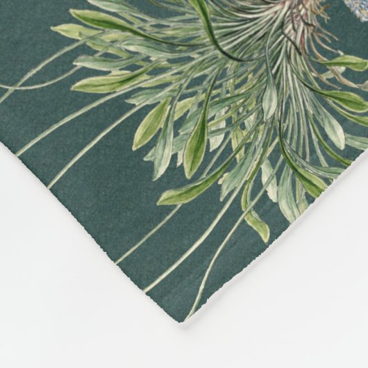 Botanisches Motiv Fleecedecke (Ecke)