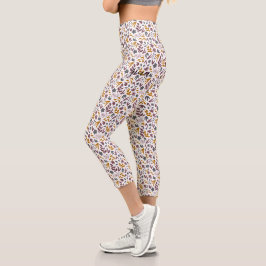 Botanisches Muster anpassen Capri Leggings
