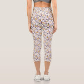 Botanisches Muster anpassen Capri Leggings (Rückseite)