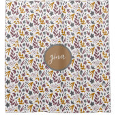 Botanisches Muster anpassen Duschvorhang (Vorderseite)