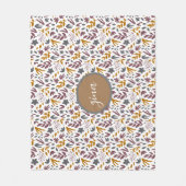 Botanisches Muster anpassen Fleecedecke (Vorderseite)