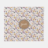 Botanisches Muster anpassen Fleecedecke (Vorderseite (Horizontal))