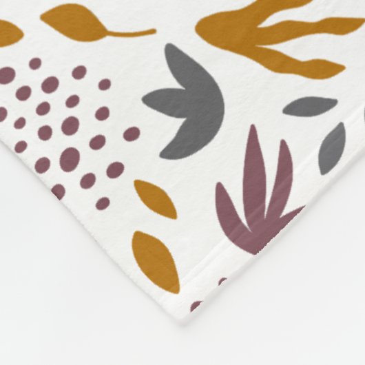 Botanisches Muster anpassen Fleecedecke (Ecke)