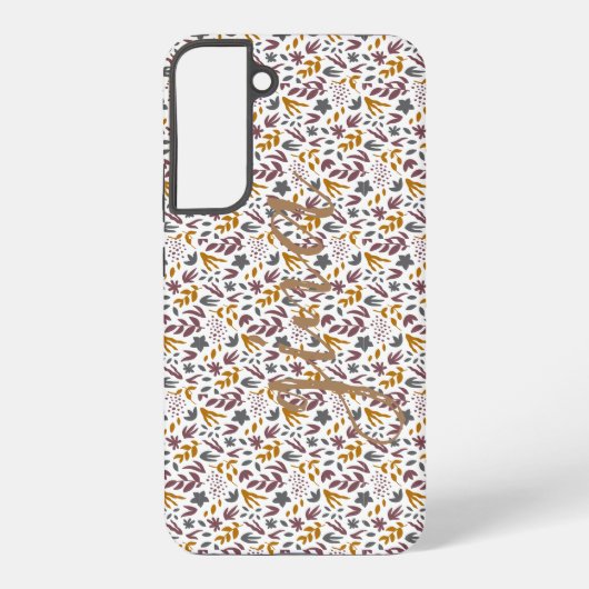 Botanisches Muster anpassen Samsung Galaxy Hülle (Rückseite)
