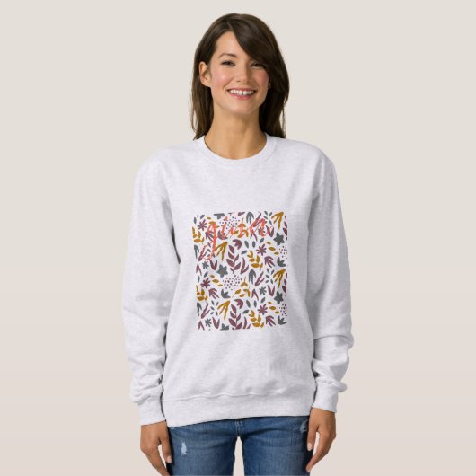 Botanisches Muster anpassen Sweatshirt (Vorne ganz)