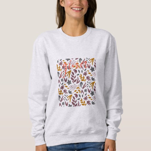 Botanisches Muster anpassen Sweatshirt (Vorderseite)