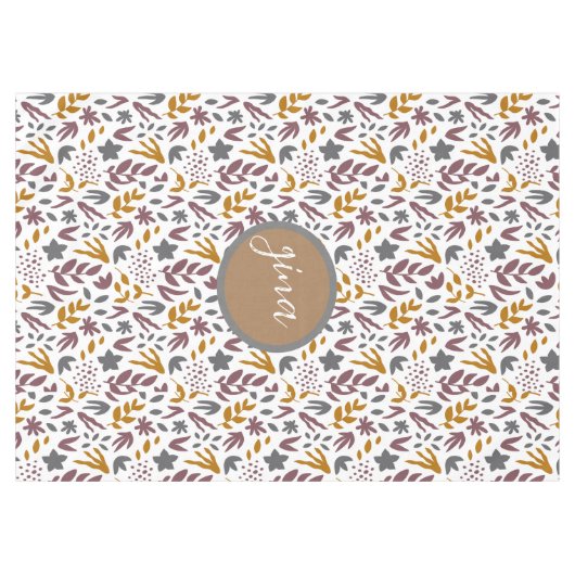 Botanisches Muster anpassen Tischdecke (Vorderseite (Horizontal))