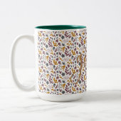 Botanisches Muster anpassen Zweifarbige Tasse (Links)