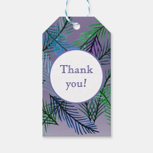 Botanisches Muster benutzerdefinierte Geschenktast Geschenkanhänger (Vorderseite)