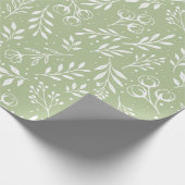 Botanisches Muster-Blatt-grüne Umschlagpapier Roll Geschenkpapier (Ecke)