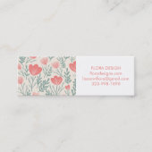 Botanisches Muster Blumenmuster Rosa Ordnung Viele Mini Visitenkarte (Vorderseite)