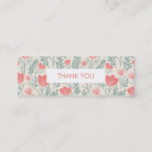 Botanisches Muster Blumenmuster Rosa Ordnung Viele Mini Visitenkarte (Rückseite)