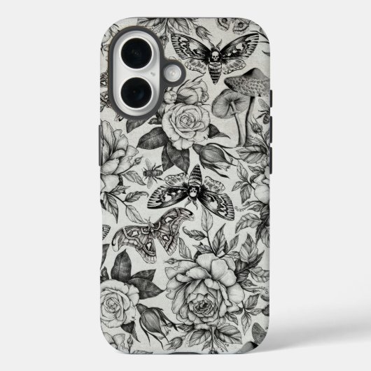 Botanisches Muster Case-Mate iPhone Hülle (Rückseite)