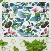 Botanisches Muster der Blume der Wasserfarbe mit M Geschirrtuch (Gefaltet)