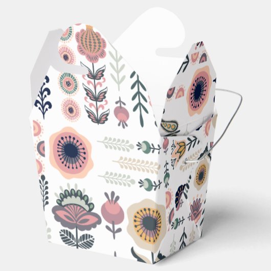 Botanisches Muster der Folkkunst Geschenkschachtel (Geöffnet)