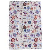 Botanisches Muster der Folkkunst Mittlere Geschenktüte (Rückseite)