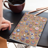 Botanisches Muster der Folkkunst Notizblock