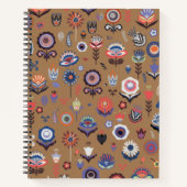 Botanisches Muster der Folkkunst Notizblock (Vorderseite)