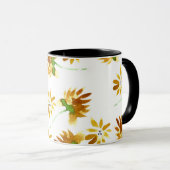 Botanisches Muster der gelben Blütenpracht Tasse (VorderseiteRechts)