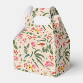 Botanisches Muster der handgezogenen Blütenbienen Geschenkschachtel (Rückseite)