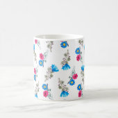 Botanisches Muster der hellrosa Quelle Kaffeetasse (Mittel)