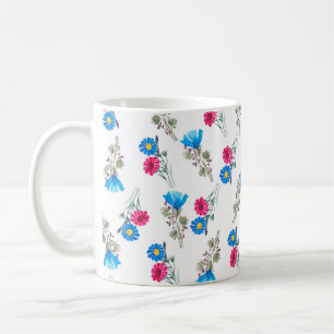Botanisches Muster der hellrosa Quelle Kaffeetasse