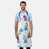 Botanisches Muster der hellrosa Quelle Schürze (Getragen)