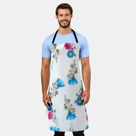 Botanisches Muster der hellrosa Quelle Schürze (Getragen)