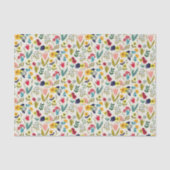 Botanisches Muster der hübschen Blütenfeder Seidenpapier (Vorderseite)