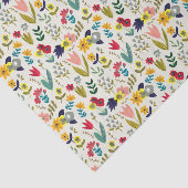 Botanisches Muster der hübschen Blütenfeder Seidenpapier (Ausschnitt)