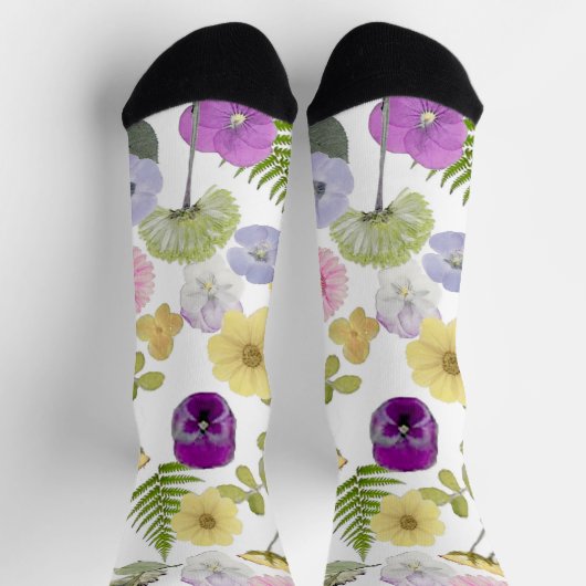 Botanisches Muster der hübschen Wildblume Socken (Oben)