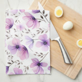 Botanisches Muster der Wasserfarbe Geschirrtuch (Viertel Falte)