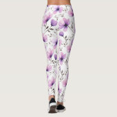 Botanisches Muster der Wasserfarbe Leggings (Rückseite)