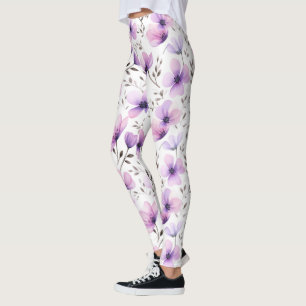 Botanisches Muster der Wasserfarbe Leggings