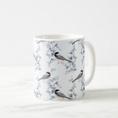 Botanisches Muster der Winterwasserfarbe Kaffeetasse (VorderseiteRechts)